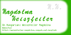 magdolna weiszfeiler business card